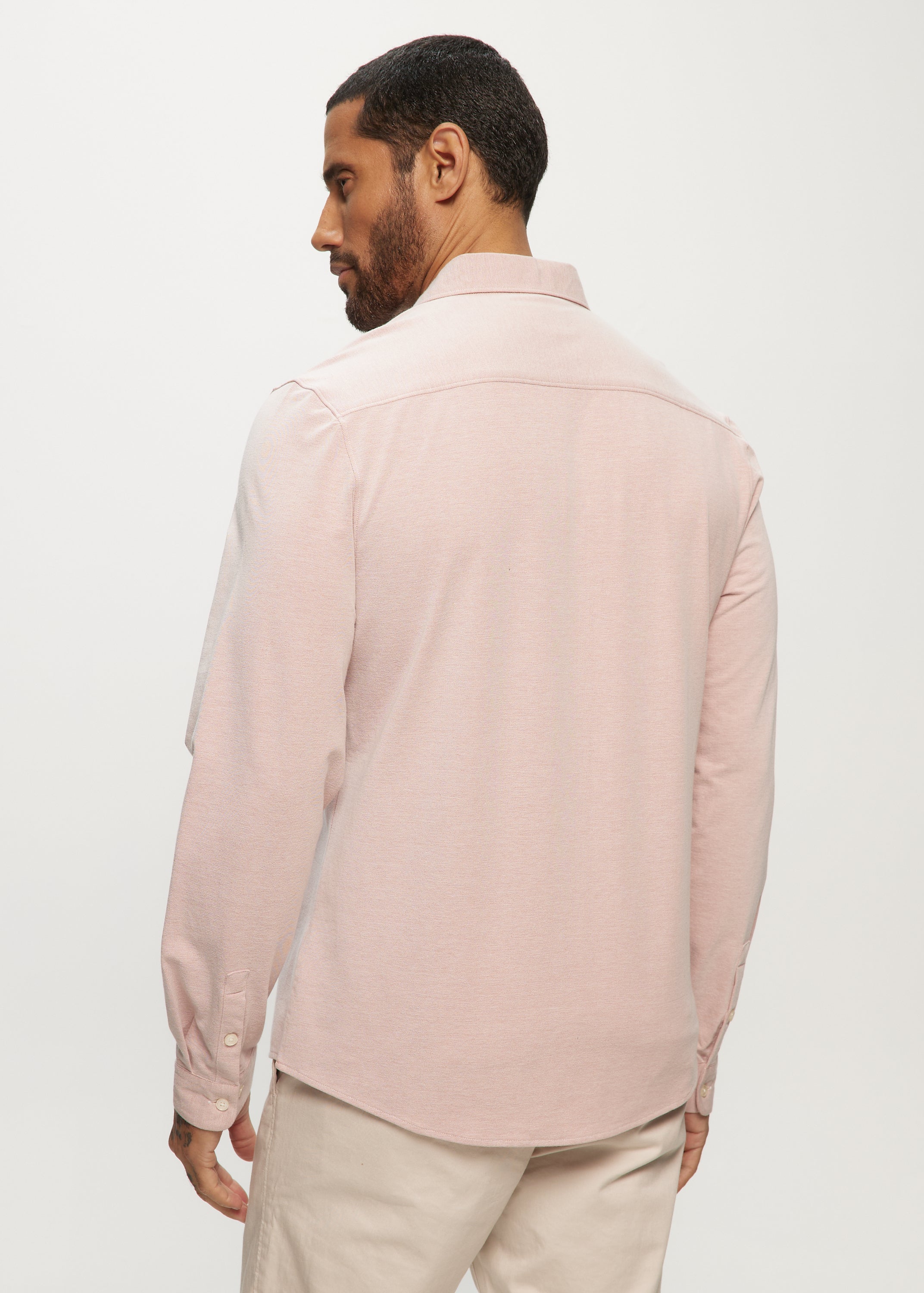 Ryan Oxford Knit Shirt in Sunkiss