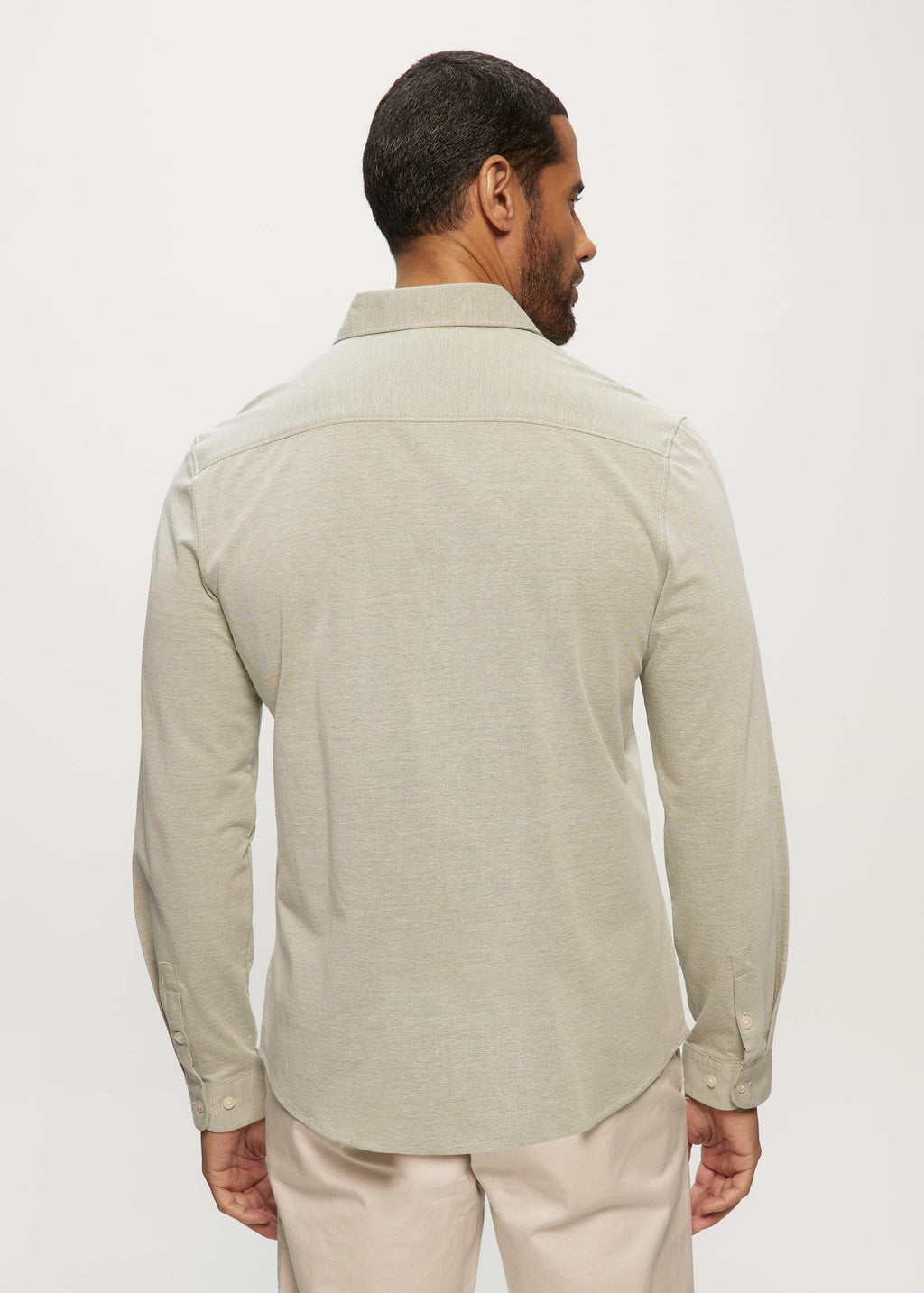 Ryan Oxford Knit Shirt in Avocado