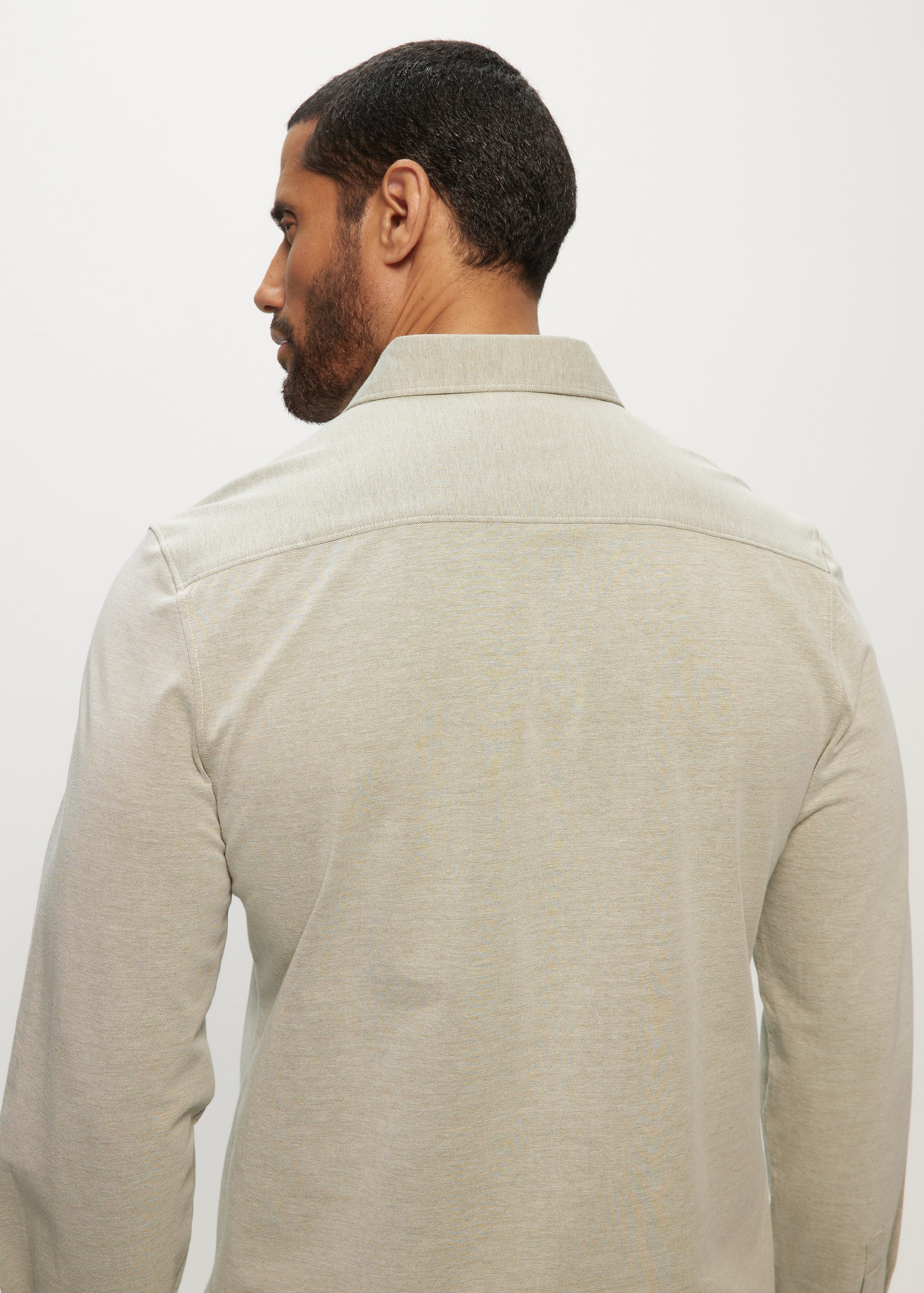 Ryan Oxford Knit Shirt in Avocado