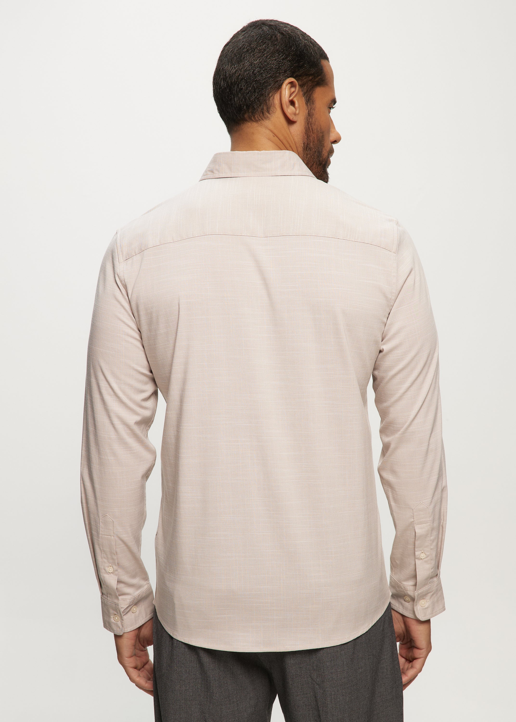 Ryan Oxford Knit Shirt in Linen