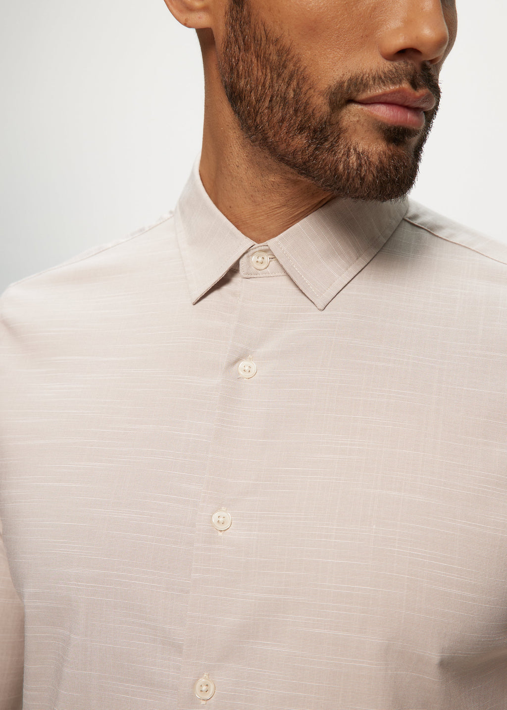 Ryan Oxford Knit Shirt in Linen