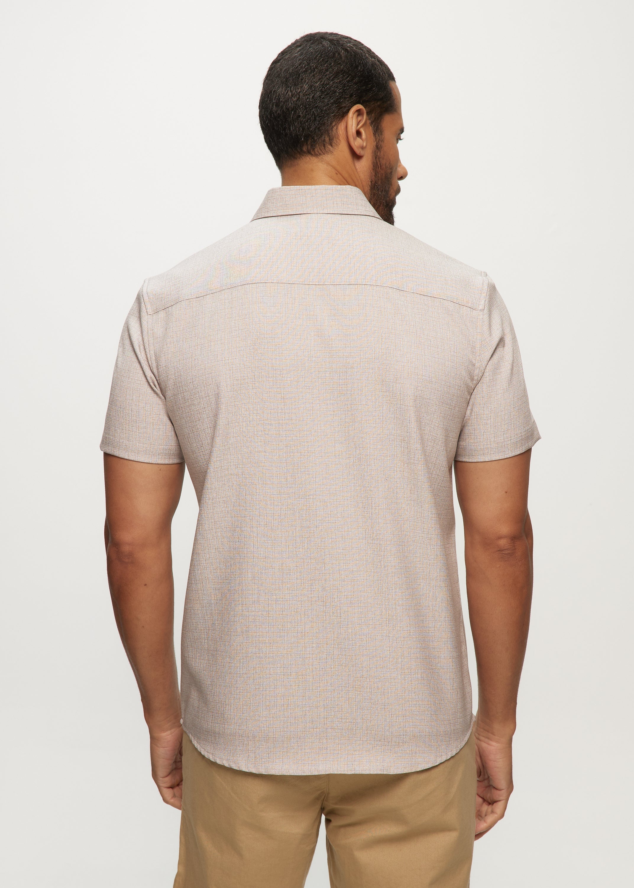 SS Soft Touch Tonal Check Regular 2 Pc Collar Shirt