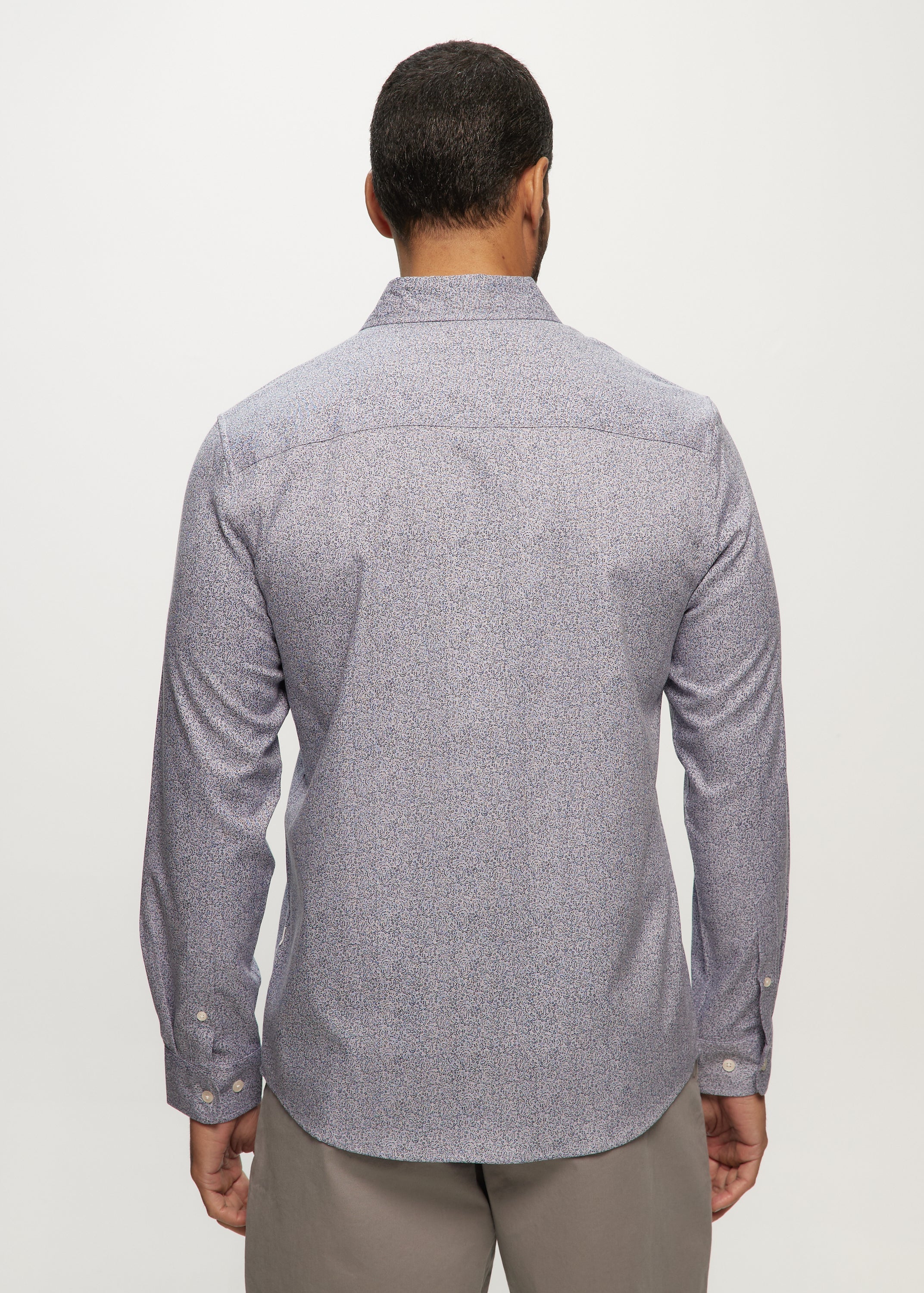 LS AOP Ditsy Floral Soft Touch Shirt in Blue Ditsy