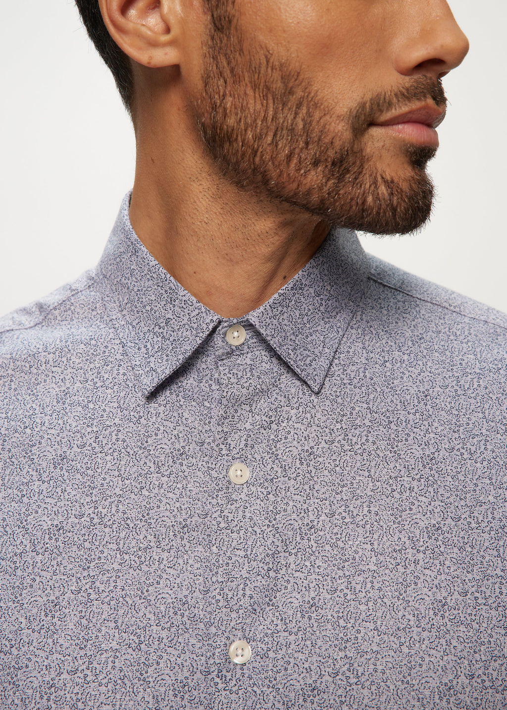 LS AOP Ditsy Floral Soft Touch Shirt in Blue Ditsy