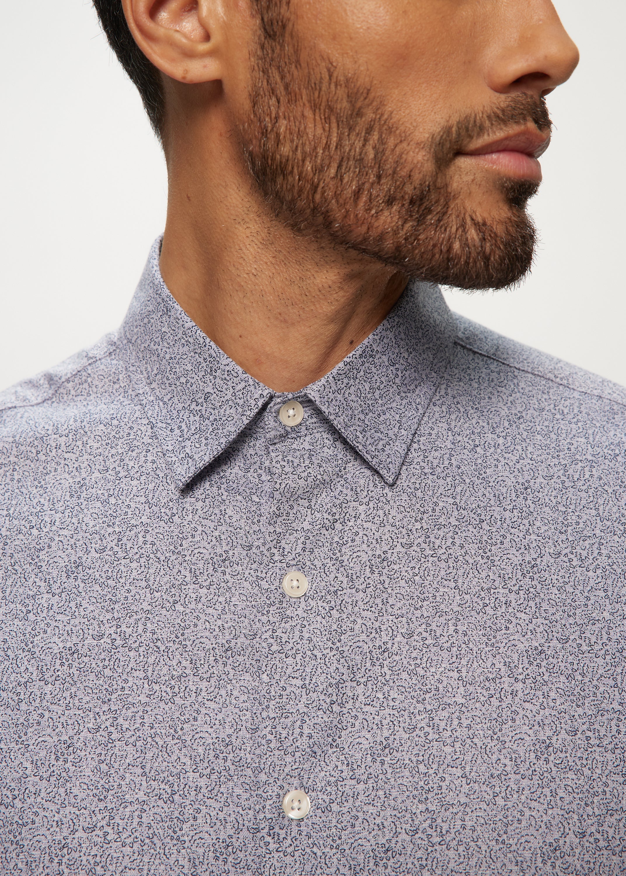 LS AOP Ditsy Floral Soft Touch Shirt in Blue Ditsy