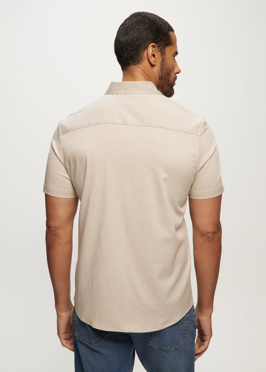 SS Soft Touch Slub Regular Collar Shirt in Linen